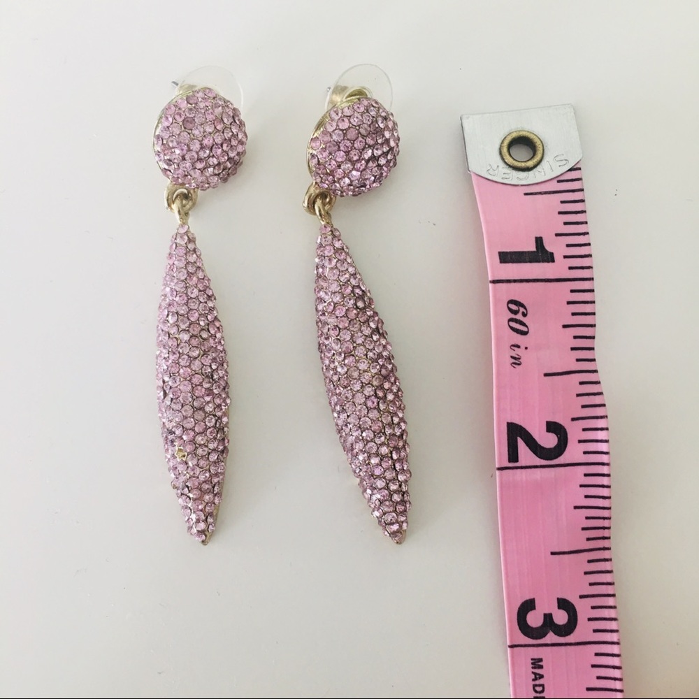 Pink sparkly earrings
